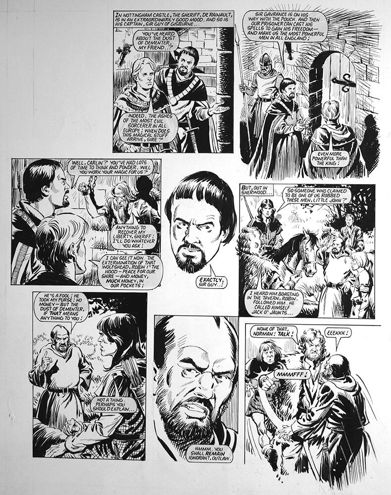 Robin of Sherwood: Sorcery (TWO pages) art by Phil Gascoine Robin of Sherwood: Sorcery (TWO pages) art by Phil Gascoine