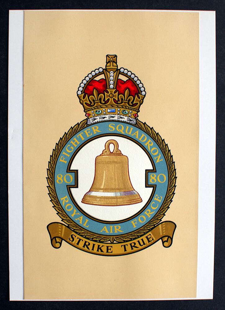 R.A.F. Badge: Fighter Squadron 80 art by 20th Century unidentified artist R.A.F. Badge: Fighter Squadron 80 art by 20th Century unidentified artist