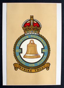 R.A.F. Badge: Fighter Squadron 80 art by 20th Century unidentified artist R.A.F. Badge: Fighter Squadron 80 art by 20th Century unidentified artist