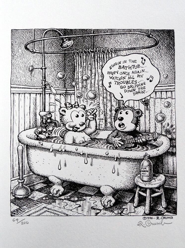 Singing in the Bathtub art by Robert Crumb Singing in the Bathtub art by Robert Crumb