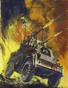 War Picture Library cover #22 'The Invisible Enemy' art by Giorgio De Gaspari War Picture Library cover #22 'The Invisible Enemy' art by Giorgio De Gaspari