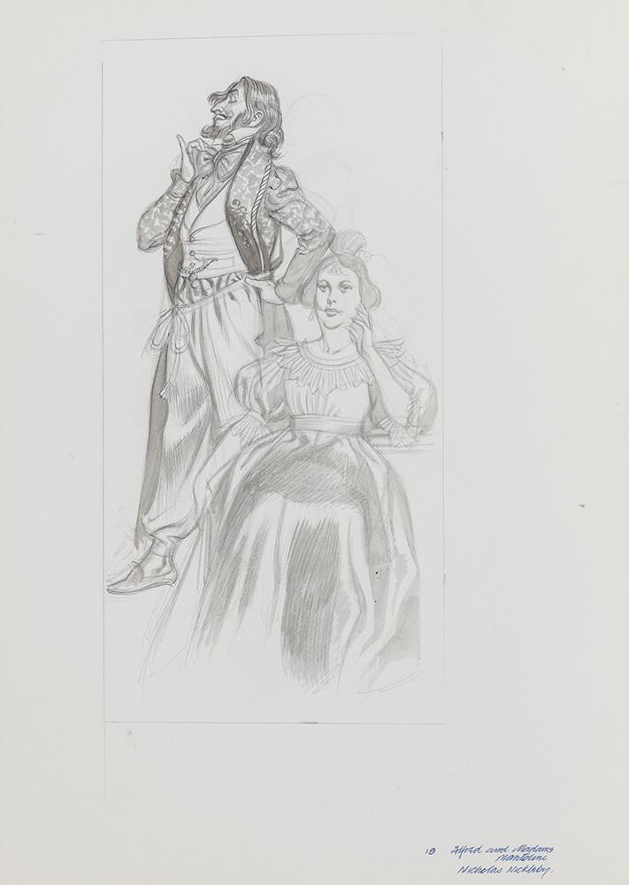 Nicholas Nickleby - Alfred and Madame Mantalini art by Ron Embleton Nicholas Nickleby - Alfred and Madame Mantalini art by Ron Embleton