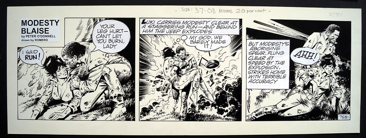 Modesty Blaise Daily Strip #7581 art by Enric Badia Romero Modesty Blaise Daily Strip #7581 art by Enric Badia Romero