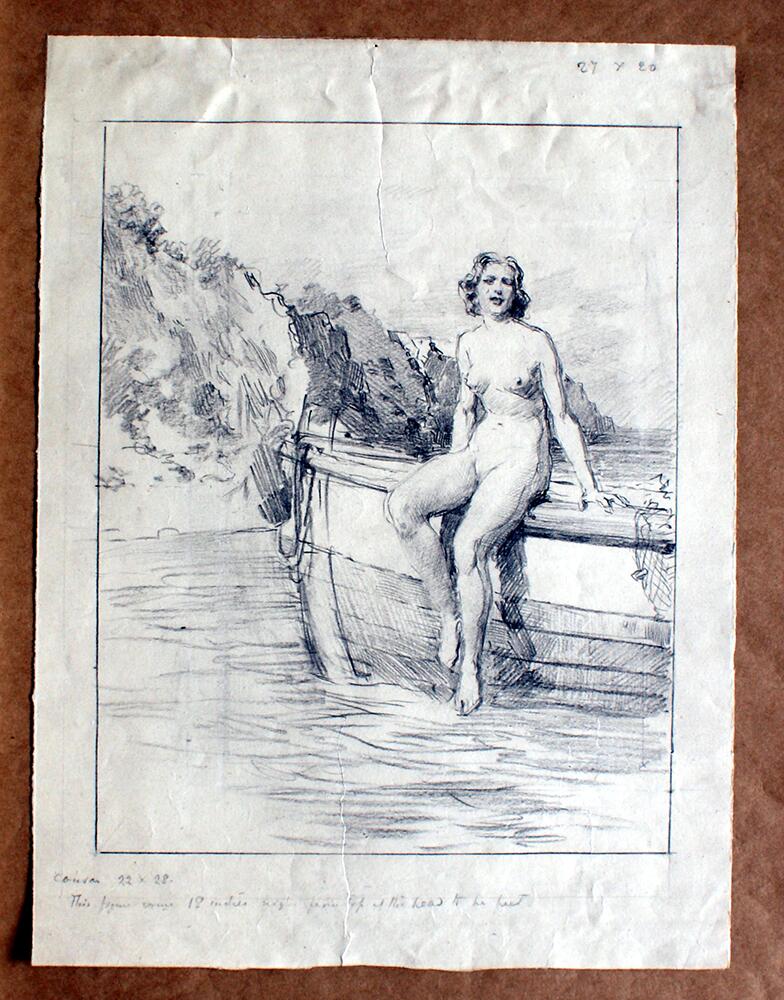 'Mermaid' art by Fortunino Matania 'Mermaid' art by Fortunino Matania