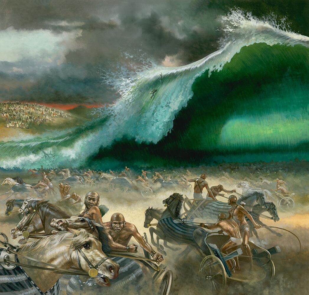 Crossing The Red Sea art by William Francis Phillipps Crossing The Red Sea art by William Francis Phillipps