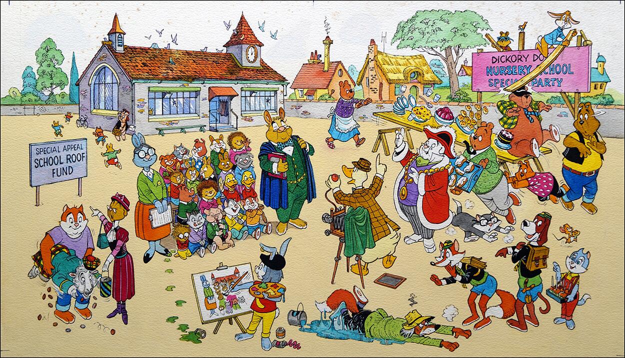 School Party art by Peter Woolcock School Party art by Peter Woolcock
