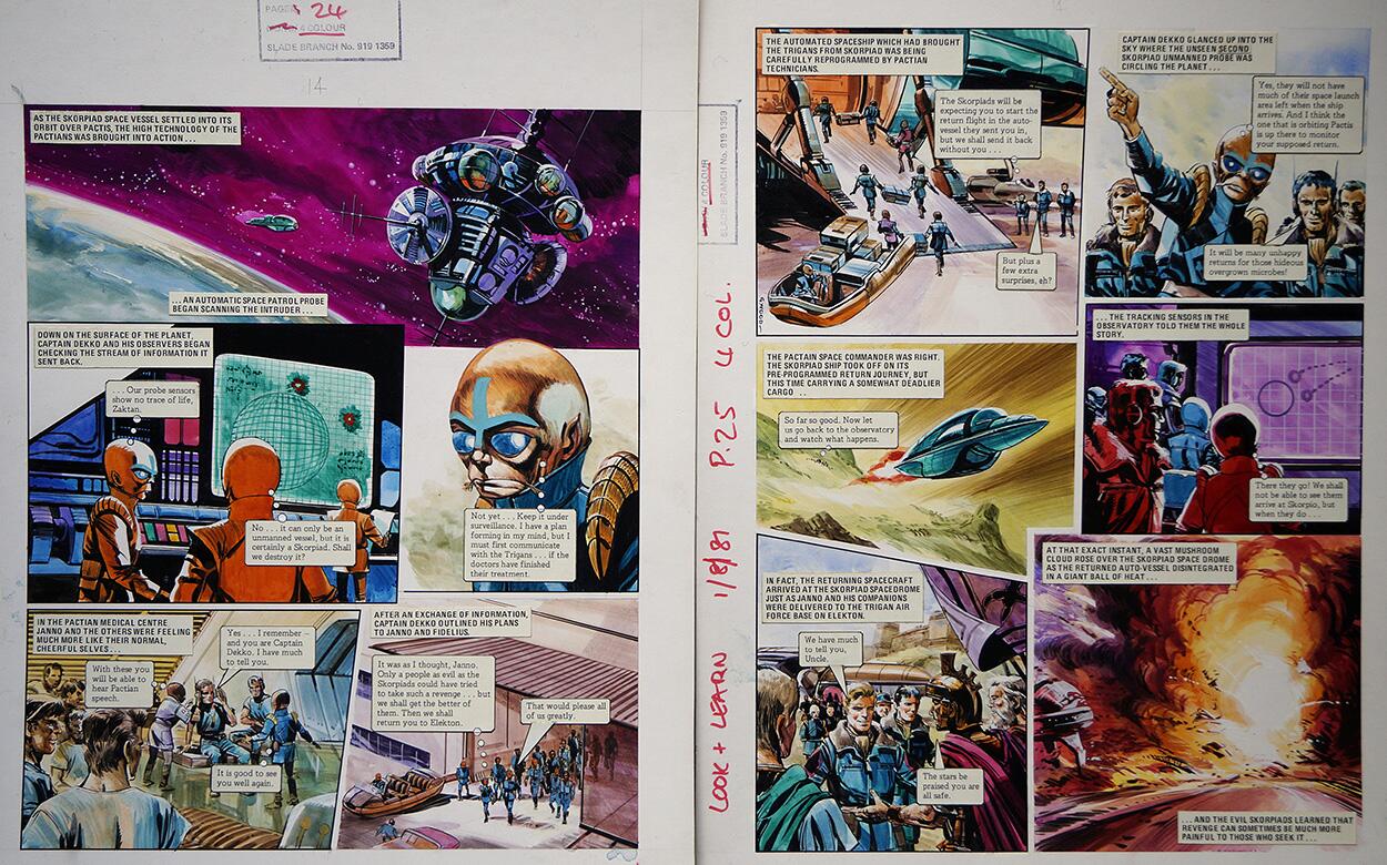Evil Mind Tricks from 'The Return of The Skorpiads' (TWO pages) art by Gerry Wood Evil Mind Tricks from 'The Return of The Skorpiads' (TWO pages) art by Gerry Wood