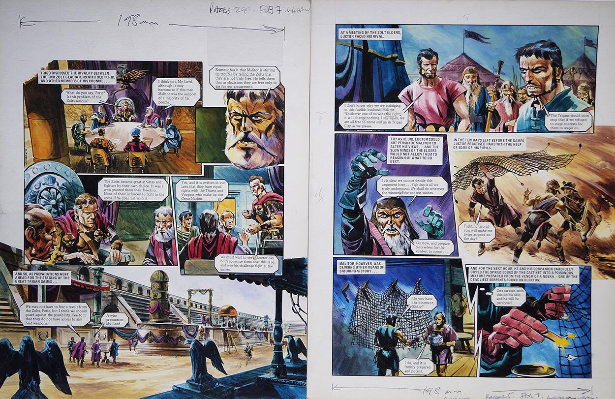 Cast the Net from 'The War with The Zolts' (TWO pages) art by Gerry Wood Cast the Net from 'The War with The Zolts' (TWO pages) art by Gerry Wood
