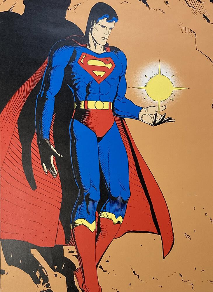 Superman close-up art by Moebius (Jean Giraud) Superman close-up art by Moebius (Jean Giraud)