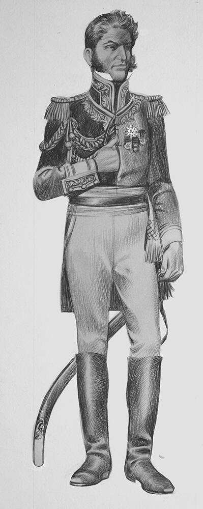 Antonio Lopez de Santa Anna art by Ron Embleton Antonio Lopez de Santa Anna art by Ron Embleton