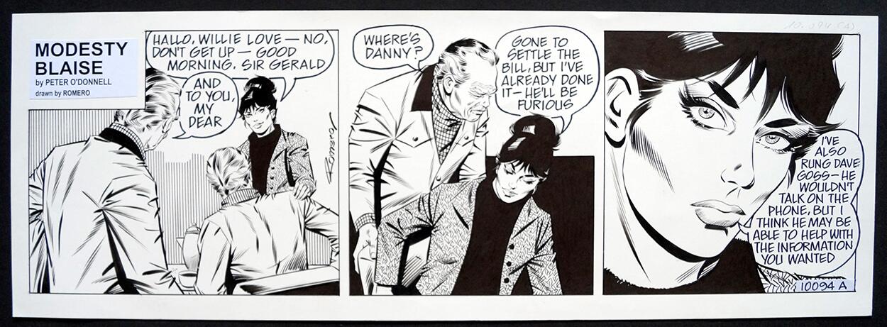 Modesty Blaise Daily Strip #10094A art by Enric Badia Romero Modesty Blaise Daily Strip #10094A art by Enric Badia Romero