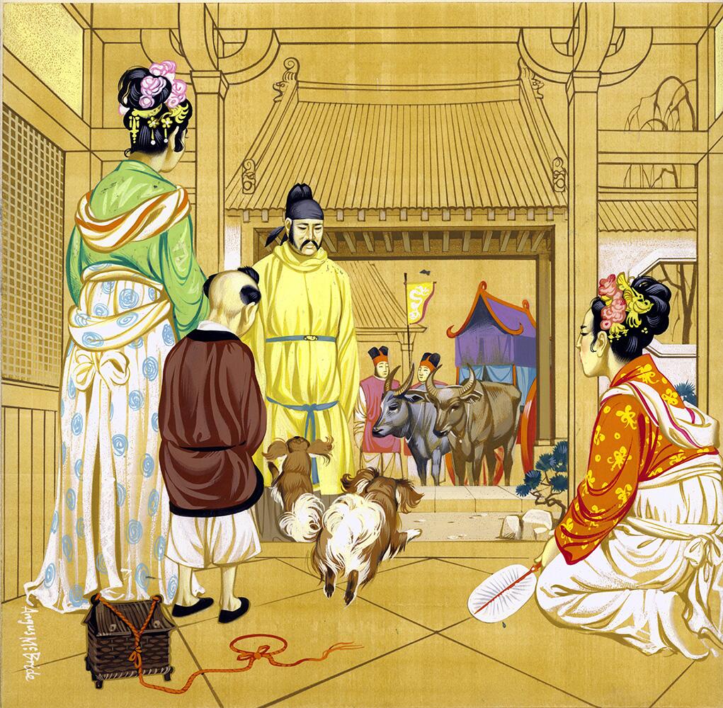 Domestic Life in Ancient China art by Angus McBride Domestic Life in Ancient China art by Angus McBride