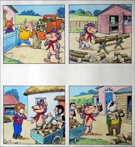 Alfie & Mango - Opportunity Knocks (TWO pages) art by Peter Woolcock Alfie & Mango - Opportunity Knocks (TWO pages) art by Peter Woolcock