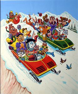 Harold Hare Downhill Racer art by Peter Woolcock Harold Hare Downhill Racer art by Peter Woolcock