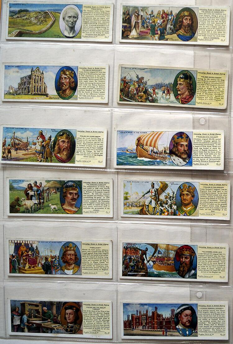 Complete Set of 25 'Interesting Events in British History' Typhoo Trading Cards (1938) Complete Set of 25 'Interesting Events in British History' Typhoo Trading Cards (1938)