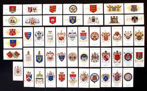 Cigarette Cards: Borough Arms #51 - #100 (1906) (2nd Edition) (50 cards) Cigarette Cards: Borough Arms #51 - #100 (1906) (2nd Edition) (50 cards)