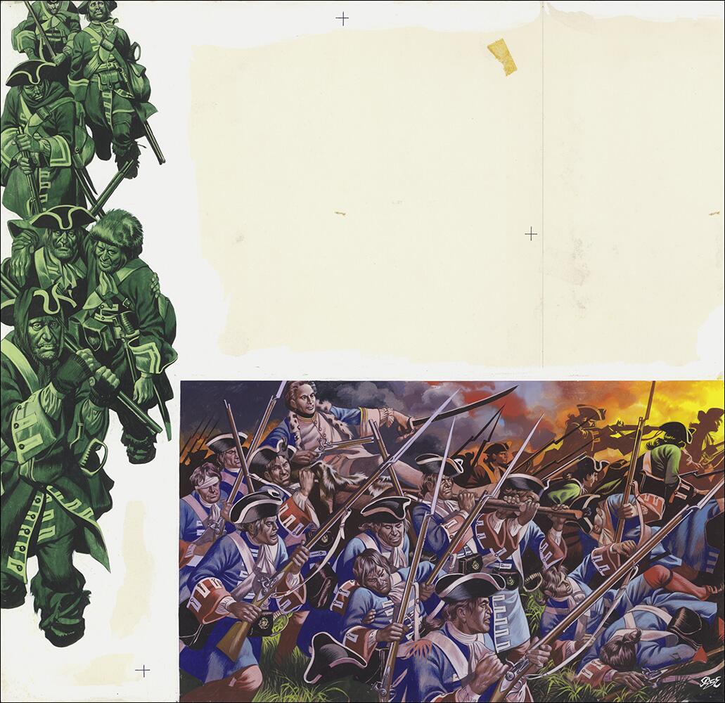 The Marquis de Montcalm Injured in Battle art by Ron Embleton The Marquis de Montcalm Injured in Battle art by Ron Embleton