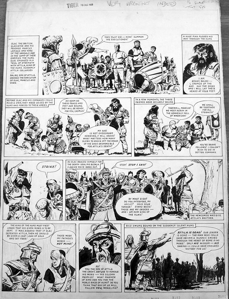 Olac the Gladiator December 1959 1 art by Don Lawrence Olac the Gladiator December 1959 1 art by Don Lawrence