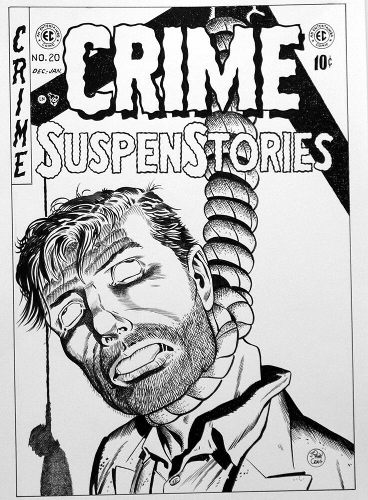 Crime SuspenStories Issue 20 cover Re-Creation art by Bambos (Georgiou) Crime SuspenStories Issue 20 cover Re-Creation art by Bambos (Georgiou)