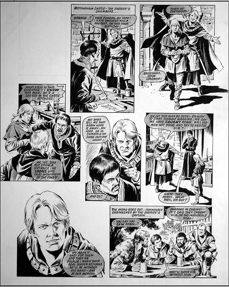 Robin of Sherwood: Herne and the Bloodstone (TWO pages) art by Mike Noble Robin of Sherwood: Herne and the Bloodstone (TWO pages) art by Mike Noble