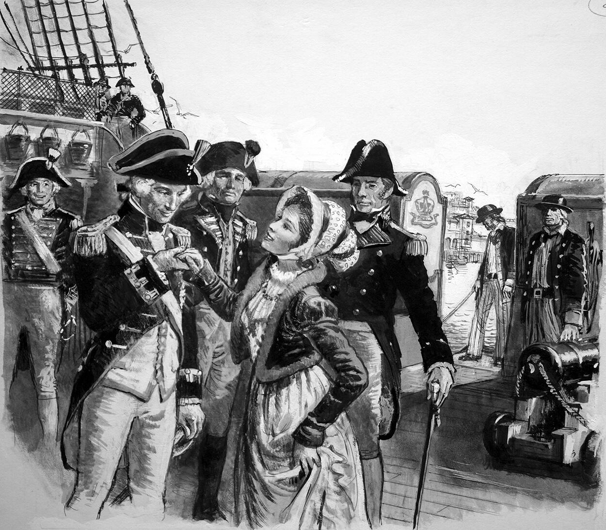 Lord Nelson and Lady Hamilton art by Clive Uptton Lord Nelson and Lady Hamilton art by Clive Uptton
