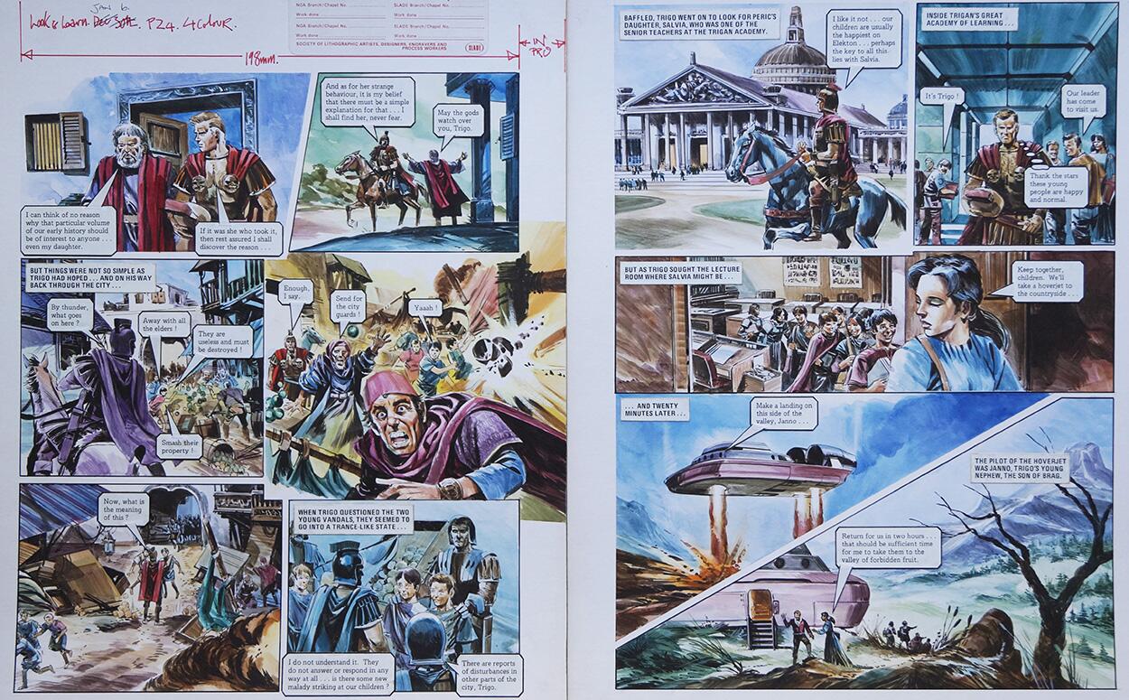 Away with the Elders! From 'The Poisoning of Trigan's Youth' (TWO pages) art by Gerry Wood Away with the Elders! From 'The Poisoning of Trigan's Youth' (TWO pages) art by Gerry Wood
