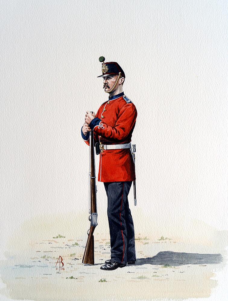 Military Uniforms - Private, Royal Marine Light Infantry art by Alix Baker Military Uniforms - Private, Royal Marine Light Infantry art by Alix Baker