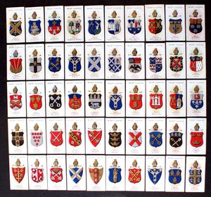 Cigarette Cards: Arms Of The Bishopric (1907) (50 cards) Cigarette Cards: Arms Of The Bishopric (1907) (50 cards)