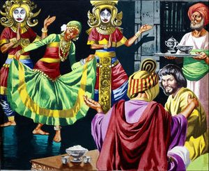 Marco Polo and the Dancing Girls art by Ron Embleton Marco Polo and the Dancing Girls art by Ron Embleton
