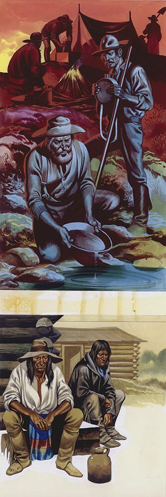 Gold Panning in the Reservations art by Ron Embleton Gold Panning in the Reservations art by Ron Embleton