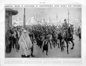 Constantinople (original page from The Sphere 1919) art by Fortunino Matania Constantinople (original page from The Sphere 1919) art by Fortunino Matania