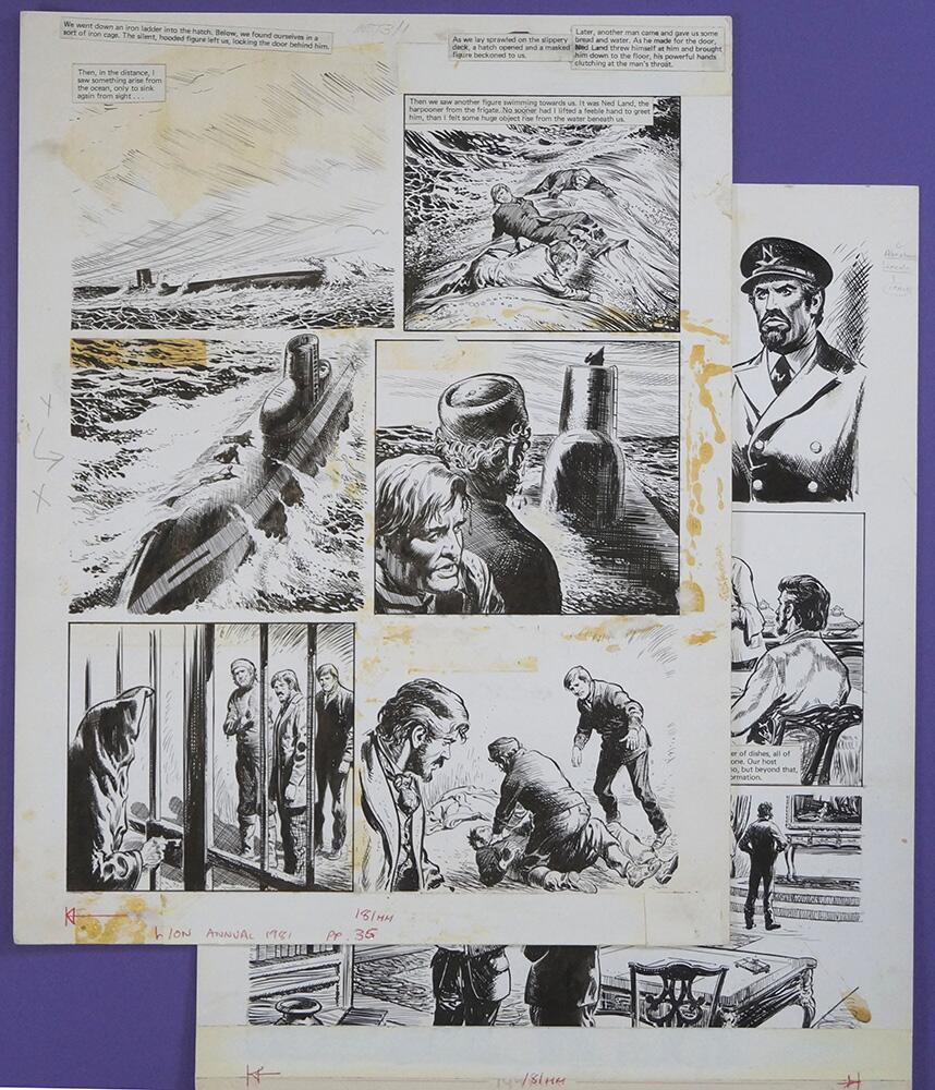 20,000 Leagues Under the Sea - Instalment 3 (TWO pages) art by Bill Baker 20,000 Leagues Under the Sea - Instalment 3 (TWO pages) art by Bill Baker