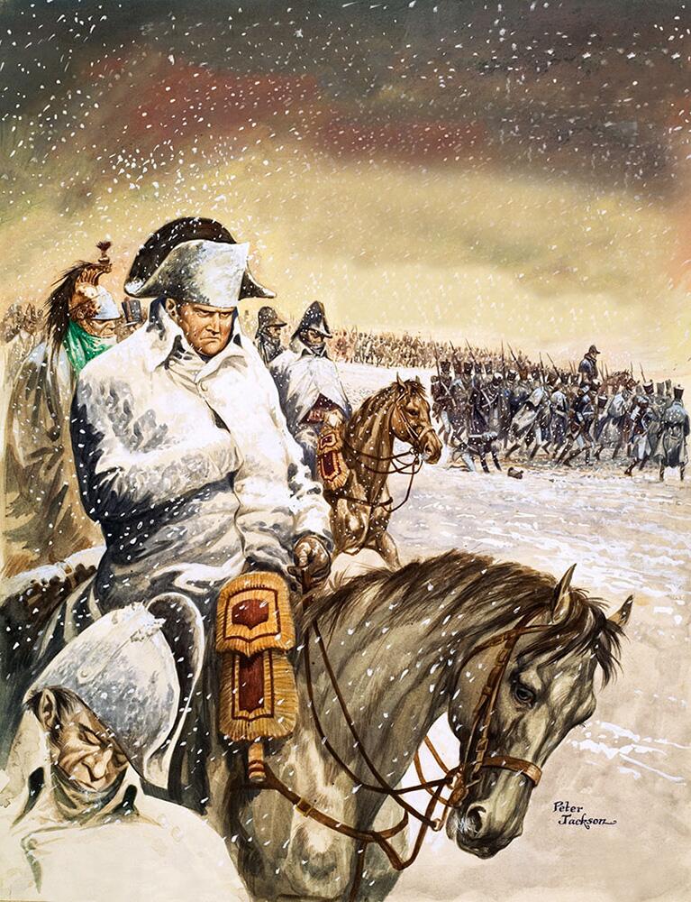 Napoleon's Retreat from Moscow art by Peter Jackson Napoleon's Retreat from Moscow art by Peter Jackson