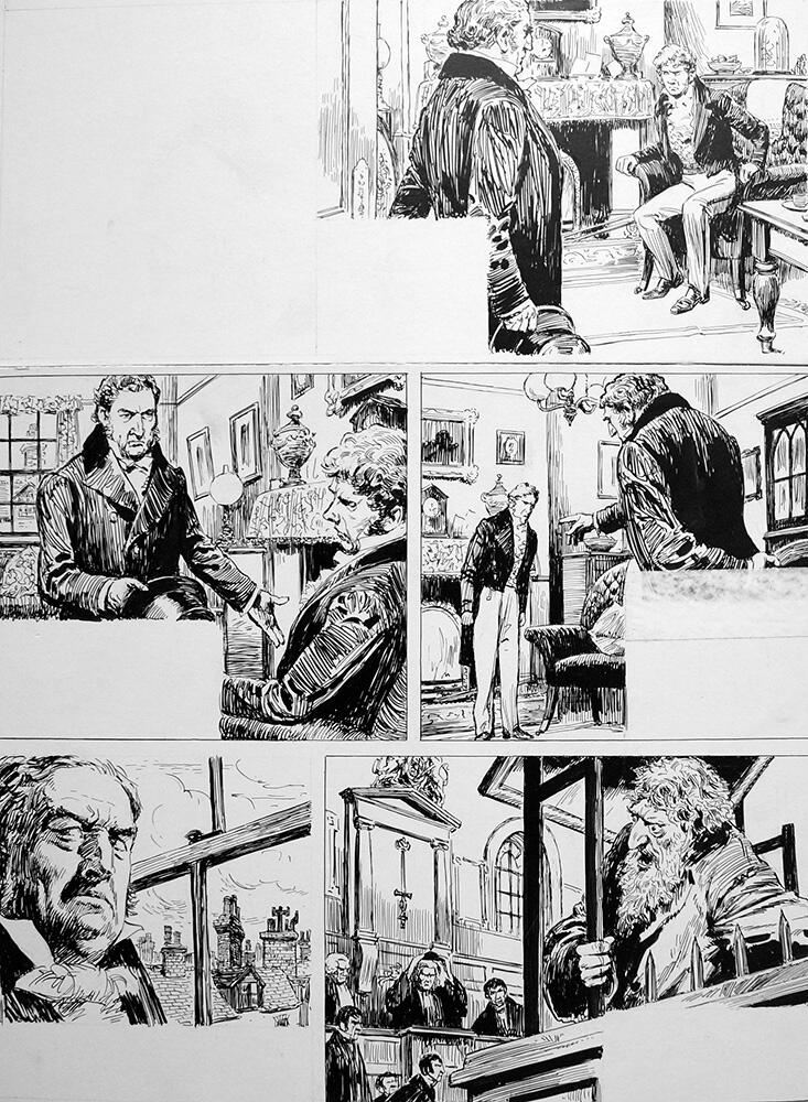 Oliver Twist - Fagin In The Dock art by Bill Lacey Oliver Twist - Fagin In The Dock art by Bill Lacey