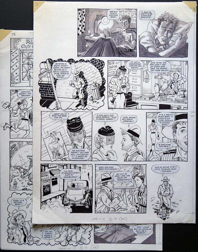 Hugh Dunnit - Dream Detective (TWO pages) art by Andy Lanning Hugh Dunnit - Dream Detective (TWO pages) art by Andy Lanning