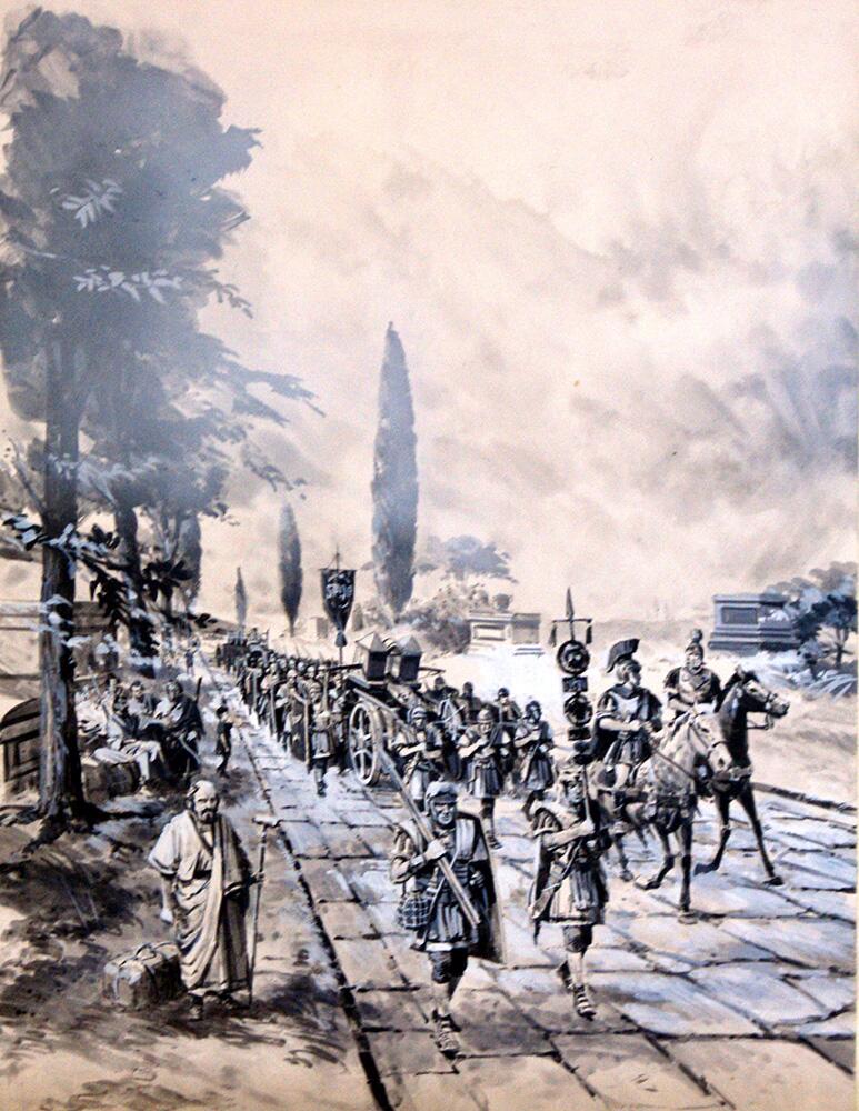 A Roman Legion art by Barrie Linklater A Roman Legion art by Barrie Linklater