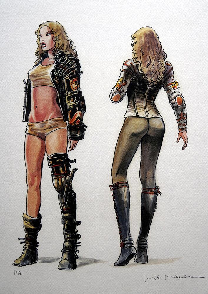 Barbarella in Green art by Milo Manara Barbarella in Green art by Milo Manara