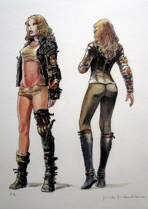 Barbarella in Green art by Milo Manara Barbarella in Green art by Milo Manara