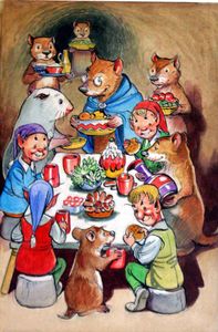 Gulliver Guinea-Pig: The Dinner art by Philip Mendoza Gulliver Guinea-Pig: The Dinner art by Philip Mendoza