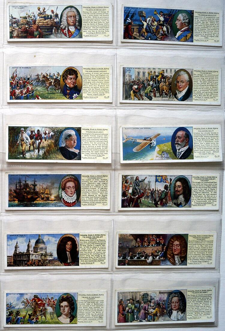 Complete Set of 25 'Interesting Events in British History' Typhoo Trading Cards (1938) Complete Set of 25 'Interesting Events in British History' Typhoo Trading Cards (1938)