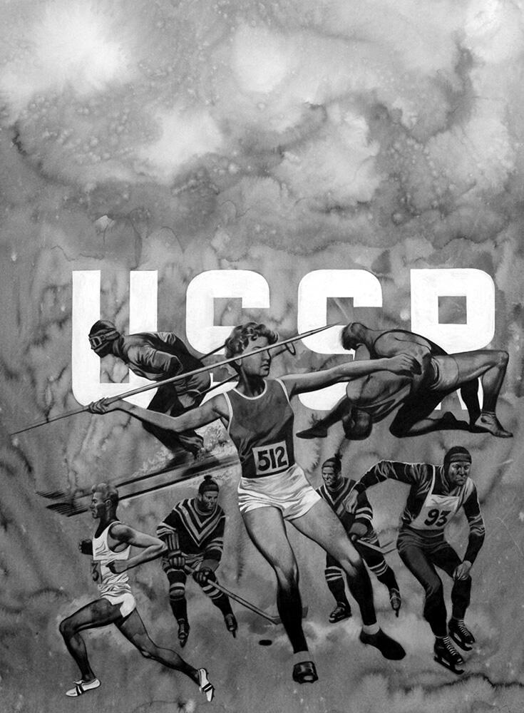 Moscow Olympics art by Ron Embleton Moscow Olympics art by Ron Embleton