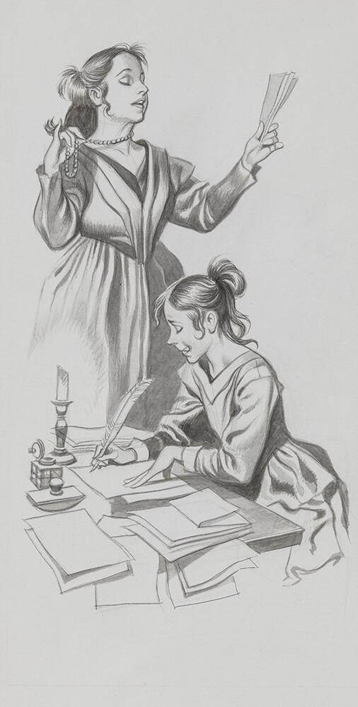 Bleak House - Esther and Ada art by Ron Embleton Bleak House - Esther and Ada art by Ron Embleton