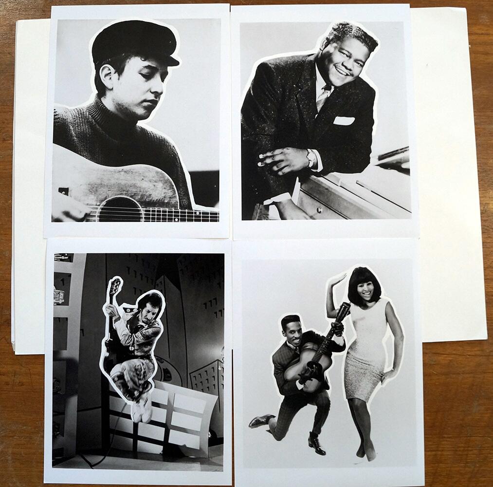 Bob Dylan, Fats Domino, Pete Townsend, Tina Turner -included art by 20th Century unidentified artist Bob Dylan, Fats Domino, Pete Townsend, Tina Turner -included art by 20th Century unidentified artist