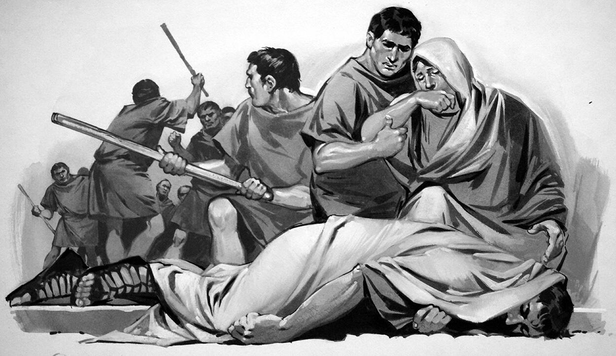 Death of Gracchus art by Angus McBride Death of Gracchus art by Angus McBride
