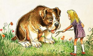 Little Alice and the Giant Puppy: Alice in Wonderland 27 art by Philip Mendoza Little Alice and the Giant Puppy: Alice in Wonderland 27 art by Philip Mendoza
