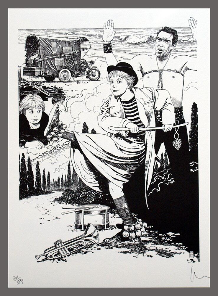 La Strada (Fellini) art by Milo Manara La Strada (Fellini) art by Milo Manara