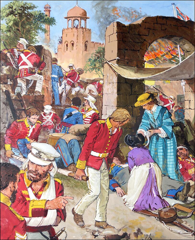 Indian Mutiny - Cawnpore art by Clive Uptton Indian Mutiny - Cawnpore art by Clive Uptton