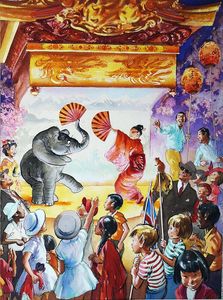 Kabuki and the Elephant art by John Worsley Kabuki and the Elephant art by John Worsley
