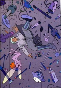 Afloat art by Moebius (Jean Giraud) Afloat art by Moebius (Jean Giraud)