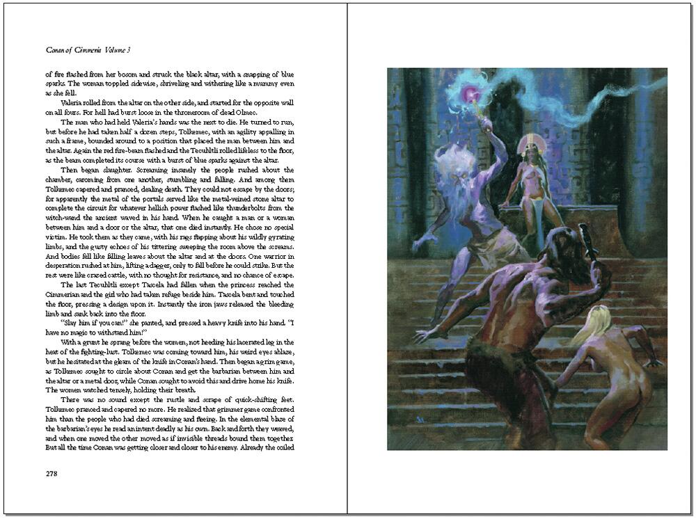 Two pages from the book, Complete Conan of Cimmeria Volume 3 (1935) Leatherbound Printers Proof (#48 / 50) Two pages from the book, Complete Conan of Cimmeria Volume 3 (1935) Leatherbound Printers Proof (#48 / 50)